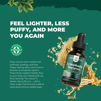 Nature's Roots Lymphatic Support Drops — Naturally Reduces Swelling, Puffiness, Bloating, and Heavy legs