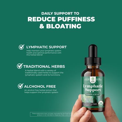 Nature's Roots Lymphatic Support Drops — Naturally Reduces Swelling, Puffiness, Bloating, and Heavy legs